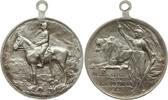 Tragbare versilberte Bronzemedaille 1914 Belgien, Königreich 1. Weltkrieg, Erinnerung an die Mobilmachung / Mobilisatie , Dragoner zu Pferde Fast...