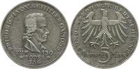 5 Mark 1955 F Bundesrepublik Deutschland Schiller Besser als vorzüglich, min. Kr.