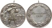 Thüringen, Dermbach (Rhön) Tragbare versilberte Bronzemedaille v. Oertel, Berlin, Schützenmedaille, Schütze vor Landschaft mit Burg -