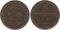 Preußen, Königreich 3 Pfennig Wilhelm I., 1861 - 1888 -