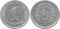 Kaiserreich Deutschland 1 Pfennig Aluminium -