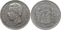 5 Pesetas 1871 DE-M * 1874 Spanien, Königreich Amadeo I., 1871 - 1873, Madrid Gutes sehr schön
