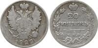 20 Kopeken 1822 SPB - PD Russland Alexander I., 1801 - 1825, St. Petersburg Schön - sehr schön / Fast sehr schön