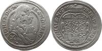 1/6 Taler 1678 Brandenburg-Ansbach, Markgrafschaft Johann Friedrich, 1667 - 1686, Schwabach, Brb. mit Krawatte ohne Schleife Gutes sehr schön, Wa...