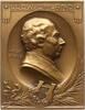 Einseitige Bronzeplakette o.J. (1900 - 1910) Berühmte Personen - Schriftsteller und Dichter v. Mayer und Wilhelm, Stuttgart, auf Ludwig Uhland, 1...