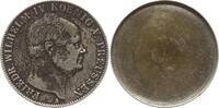 Brandenburg-Preußen Taler zu Deckel umgearbeitet Friedrich Wilhelm IV., 1840 - 1861, zu einem Stecktaler oder Deckel umgearbeitet -