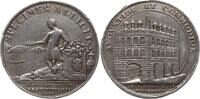 Silbermedaille 1724 Schweiz-Zürich v. Gessner, a.d. Neubau des Zunfthauses zur Saffran, Zürichsee / Zunftgebäude Selten, sehr schön, kl. RF, kl. ...