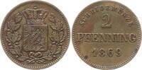 Bayern, Königreich 2 Pfennig Ludwig II., 1864 - 1886 -