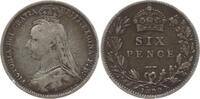 Großbritannien 6 Pence Victoria, 1837 - 1901 -