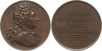 Frankreich, Königreich Bronzemedaille v. Masson, a.d. Architekten Jules Hardouin-Mansart, 1646 - 1708 -