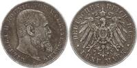 Kaiserreich Deutschland, Königreich Württemberg 5 Mark Wilhelm II., 1891 - 1918 -