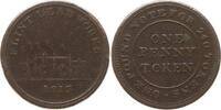 Großbritannien, Königreich, Wales 1 Penny Token George III., 1760 - 1820, Flint Lead Works -