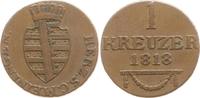 Sachsen-Meiningen, Herzogtum Kreuzer Bernhard II. Erich Freund, 1803 - 1866, Variante mit Laubrand -