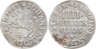 Braunschweig-Calenberg-Hannover Johann Friedrich, 1665 - 1679 4 Mariengroschen 1668 Fast vorzüglich, etwas Belag, min. ber.