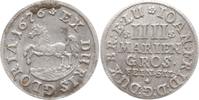 Braunschweig-Calenberg-Hannover Johann Friedrich, 1665 - 1679 4 Mariengroschen 1676 Clausthal Vorzüglich mit feinem Prägeglanz, min. Belag