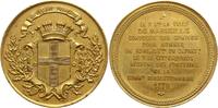 Frankreich, 3. Republik Vergoldete Zinnmedaille Commune de Marseille, auf die Ereignisse am 2. November -
