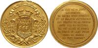 Frankreich Vergoldete Zinnmedaille Paris, 20. Arrondissement, Befreiung Gustave Flourens durch Nationalgardisten -