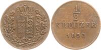 Württemberg, Königreich Cu 1/2 Kreuzer Wilhelm I., 1816 - 1864 -
