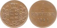 Württemberg, Königreich Cu 1/2 Kreuzer Wilhelm I., 1816 - 1864 -