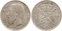 Belgien, Königreich 1 Franc Leopold II., 1865 - 1909 -
