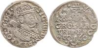 Polen, Königreich 3 Groschen (Dreigröscher , Trojak) Sigismund III., 1587 - 1632, Krakau, PO - LO -