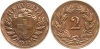 2 Rappen 1904 B Schweiz  Besser als sehr schön
