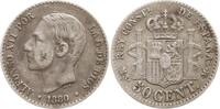 Spanien, Königreich 50 Centimos Alfonso XII., 1874 - 1885 -