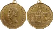 Frankreich, Königreich Tragbare 12-eckige Bronzemedaille Louis Philippe I., 1830 - 1848, Ferdinand Duc d'Orléans, Chapelle Ferdinand -