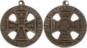 Preußen, Königreich Tragbare Eisengussmedaille Wilhelm II., 1888 - 1918, Dt./Frz. Krieg 1870, aus Granaten vom Kriegsschauplatz -