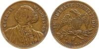 USA Kupfer - Jeton von Lauer, Nürnberg, General Washington, IN UNITATE FORTITUDO, Spielmünze -