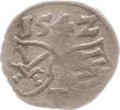 Sachsen, Kurfürstentum Einseitiger Pfennig Johann Friedrich und Moritz, 1541 - 1547, Mzz. T, Buchholz -