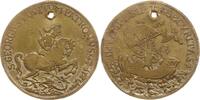 Ungarn Sankt Georgs Medaille, Messing Georg auf Pferd mit Lanze im Kampf mit dem Drachen / Segelschiff auf rauer See -