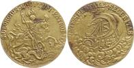 Ungarn Sankt Georgs Medaille Georg auf Pferd mit Lanze im Kampf mit dem Drachen / Segelschiff auf rauer See -