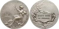 Frankreich, 3. Republik Große versilberte Bronzmedaille von Rasumny, Preismedaille Hundeausstellung, Société Canine de Picardie -