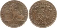 Belgien, Königreich 1 Centime Leopold II., 1865 - 1909, flämisch -