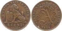 Belgien, Königreich 2 Centimes Albert I., 1909 - 1934 -