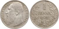 Belgien, Königreich 1 Frank Leopold II., 1865 - 1909 -
