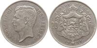 Belgien, Königreich 20 Francs Albert I., 1909 - 1934, Nickel, frz. Umschrift, QUATRE BELGAS -