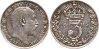 Großbritannien 3 Pence Edward VII., 1901 - 1910 -