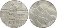 Schweiz Silbermedaille 30 Jahre Kriegs - Mobilmachung -