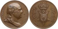 Frankreich, Königreich Bronzemedaille Ludwig XVIII., v. Andrieu und Puymaurin, Begründung des Ordens Décoration du Lys -