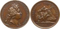 Frankreich, Königreich Bronzemedaille Ludwig XV., 1638 - 1715, auf die Einnahme von Luxemburg -