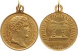 Frankreich, Kaiserreich Tragbare Messingmedaille Napoleon III., 1852 - 1870, auf die Einweihung des Grabmals Napoleon I. -