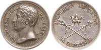 Frankreich, Königreich Miniatur Silbermedaille Karl X., 1824 - 1830, von Depaulis, auf seine Thronbesteigung -