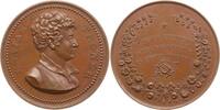Schweden, Königreich Bronzemedaille von Ekvall, auf den Lyriker und Bischof Esaias Tegnér, 1782 - 1846 -