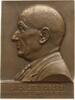 Schweden, Königreich Bronzeplakette von Tore Strindberg, Sporrong & Co., Stockholm, auf Sven Strindberg -
