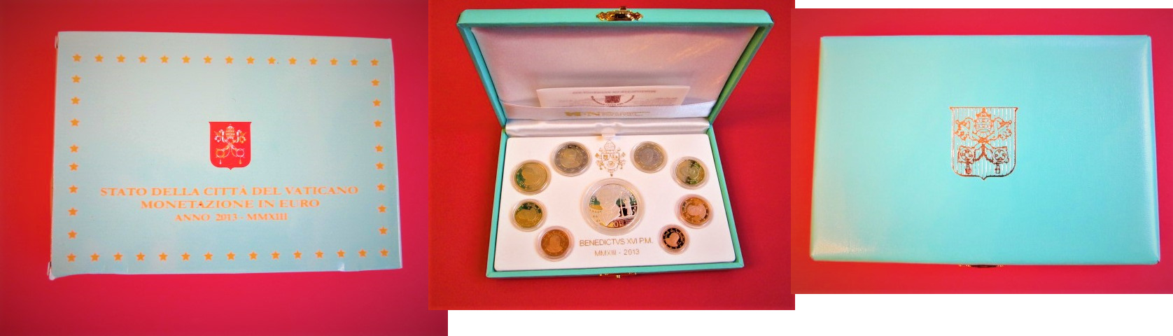 Vatikan Euro KMS Vatican original Proof set 2013 incl. 20 Euro silver ...