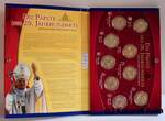 Vatikan Lot 9 Medaillen 2004 Die Päpste d. 20. Jh. im Glanz ihrer Gedenkprägungen Pius X. - Joh.Paul II. BU im Sammelfolder