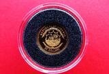Liberia 25 Dollars 2005 GOLD - Die kleinsten Goldmünzen der Welt - 1/25 Unze - Habemus Papam - Papst Proof in Kapsel