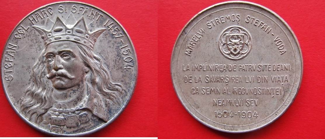 Rumanien Medaille 1904 Romania Medal Stefan Cel Mare Ef Patina Ma Shops